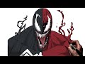 How to Draw Venom/Carnage | Step By Step | Marvel