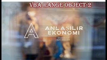 Anlaşılır Ekonomi Excel Vba Nesne Modeli-2 (Borders Özelliği ve BorderAround Metodu)