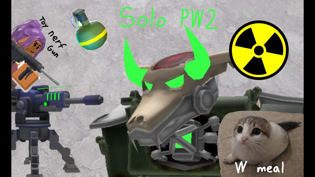 Solo PW2 triumph with TURRET || Roblox TDS v1.85