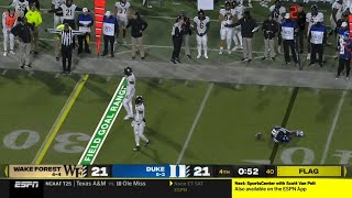 Wake Forest DB suplexes Duke player leading to costly penalty