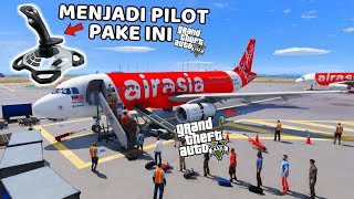 MISI MENJADI PILOT PESAWAT AIR ASIA - GTA 5 MOD screenshot 1