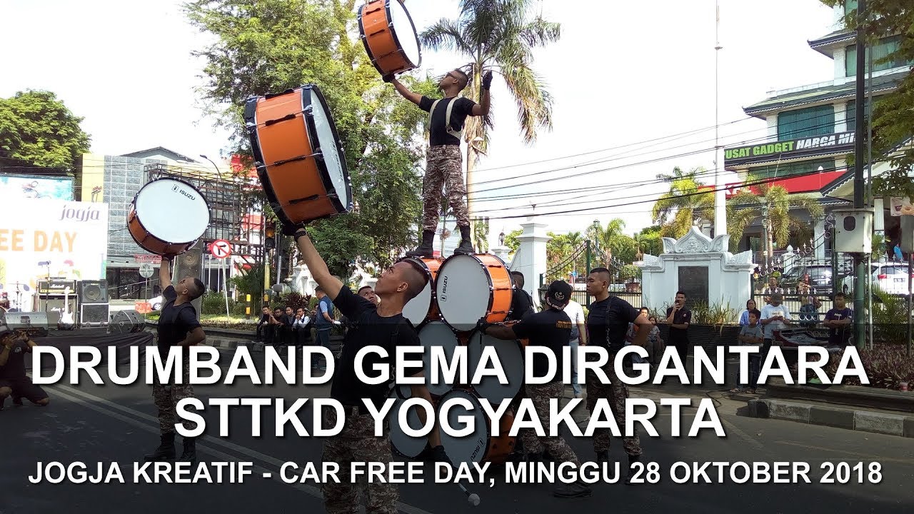 Drumband Gema Dirgantara STTKD Yogyakarta | Jogja Creatif - Car Free