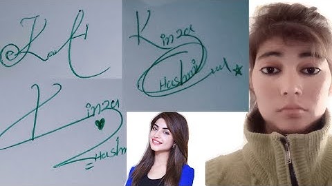 kinza Hashmi name signature# easy tips#name signature with arooj