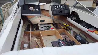 Boat deck & floor restoration Tutorial, how to fix, mend and replace rotten plywood, fiberglass uk