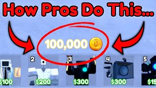 How PROS get 100,000 Coins in [?EP 57] Toilet Tower Defense (ROBLOX)