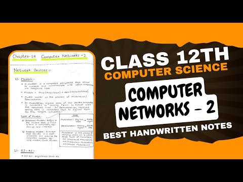 Computer Networks Part 2 Notes PDF || Class 12th Computer Science ...