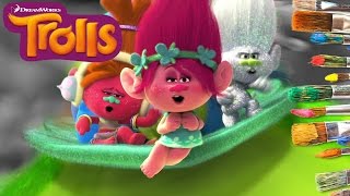 Coloring Poppy Dj Suki and Guy Diamond | Trolls Movie | Coloring Pages for Kids