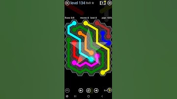 How To Solve Flow Free Hexes Rainbow Pack Level 134 8x8 Board Walk Through Solution Walkthrough