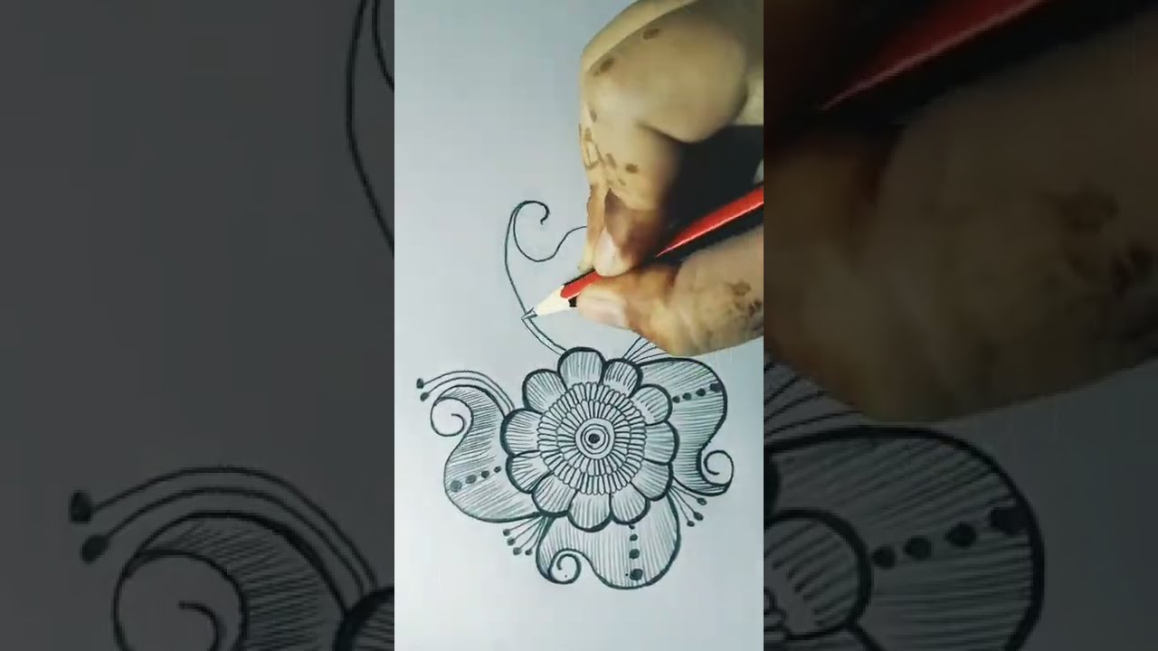 New Pencil Shaded Mehndi Design |