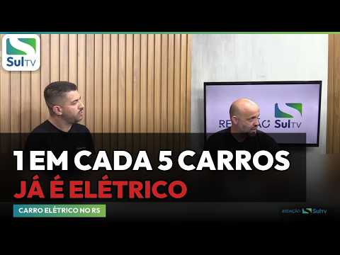 Carros elétricos já são 1 em cada 5 veículos vendidos no Rio Grande do Sul