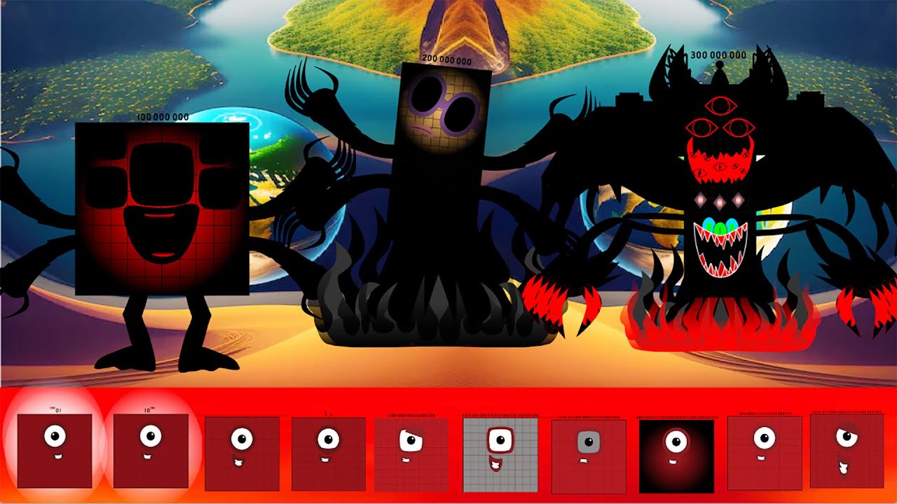 Battle of the Mini Giants! Uncannyblocks Band (100M - 1B) remix-2 But Binaryblocks