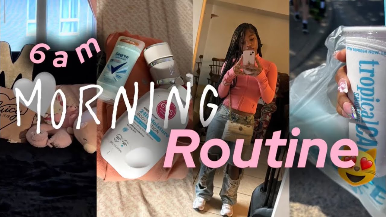 MY 6AM *high school* MORNING ROUTINE ( very REALISTIC)| grwm, hygiene, chitchat +