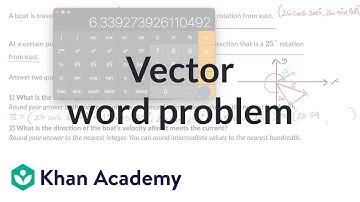 Vector word problem: resultant velocity | Vectors | Precalculus | Khan Academy
