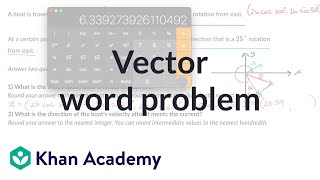 Vector word problem: resultant velocity | Vectors | Precalculus | Khan Academy