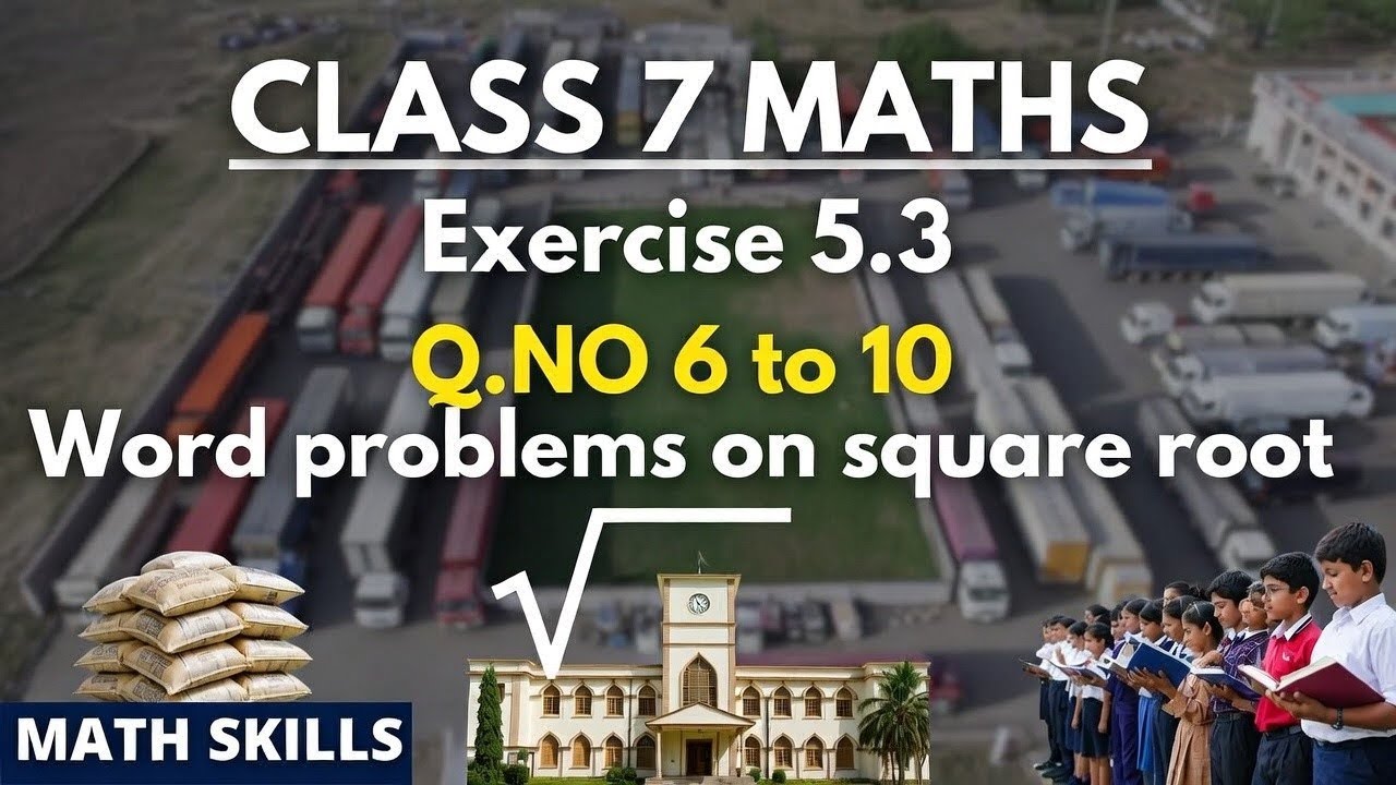 Class 7 Maths | Exercise 5.3 | Q No 6–10 | Word Problems on Square Root | Sindh Textbook