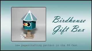3D Birdhouse SVG Paper Crafting Pattern