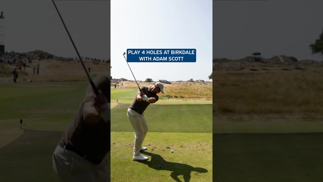 Adam Scott. Four-hole follow at Birkdale with shot tracers. Sit back and enjoy 💆‍♂️
