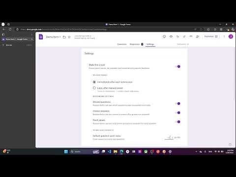 How to set default point for each question in Google Form