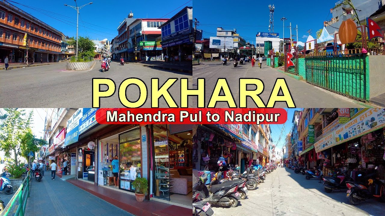 Pokhara City Walking Tour 2025 Mahendra Pul - Palikhe Chowk - Nadipur - 4K Nepal 🇳🇵