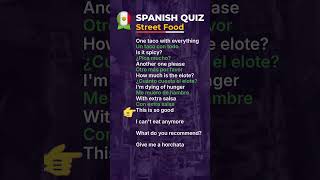 Spanish Quiz: Street Food