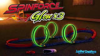 Spinforce Glow X 3 -  RC cars toy track glow in the dark