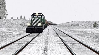 Open Rails - BNSF Hi-Line Subdivision | SD40-2 Mixed Freight | Train EB-PRUE1 (Whitefish - Shelby)
