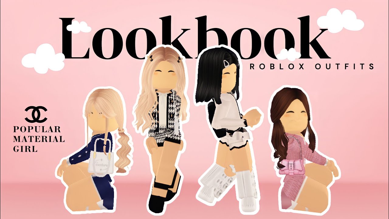 ROBLOX OUTFITS  Lookbook 'Back to School' Popular Material Chanel Girl +  Outfit Codes 