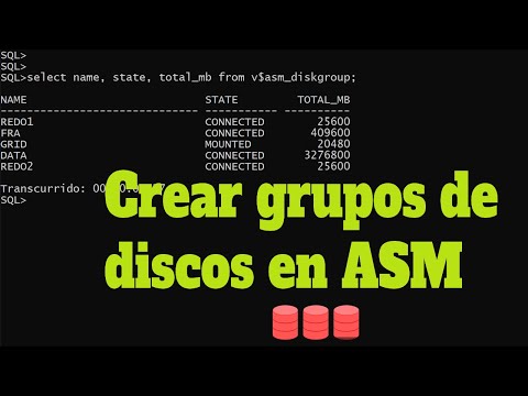 Video: ¿Cómo crear un grupo de discos en asm?