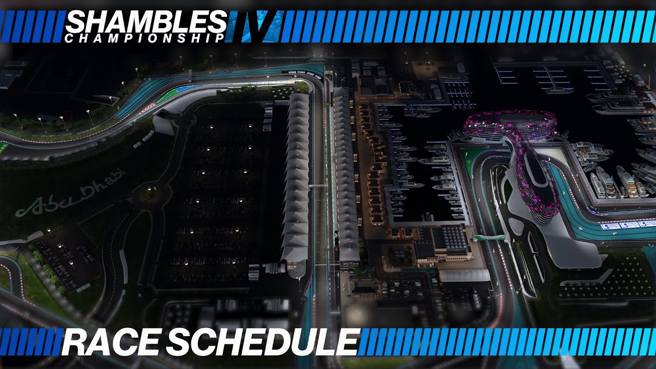 Shambles Championship Season IV Race Schedule!