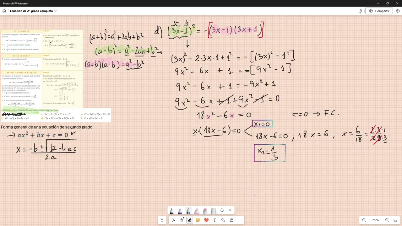 Vídeo 15 2º ESO Ecuación de segundo grado Ejemplos II