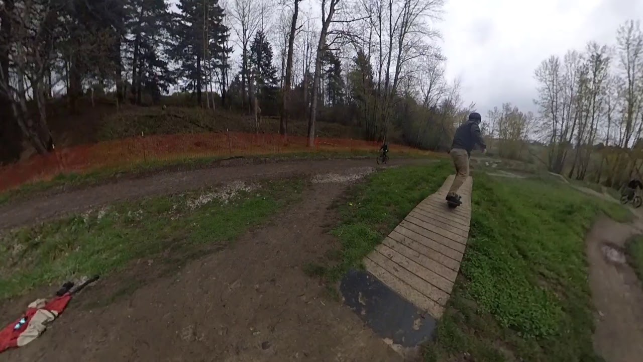 3 one wheel riders on bmx coarse YouTube