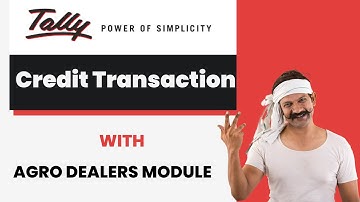 Credit Transaction in Tally Prime for Fertilizer, Pesticide, & Seeds Business in Agro Dealer Module