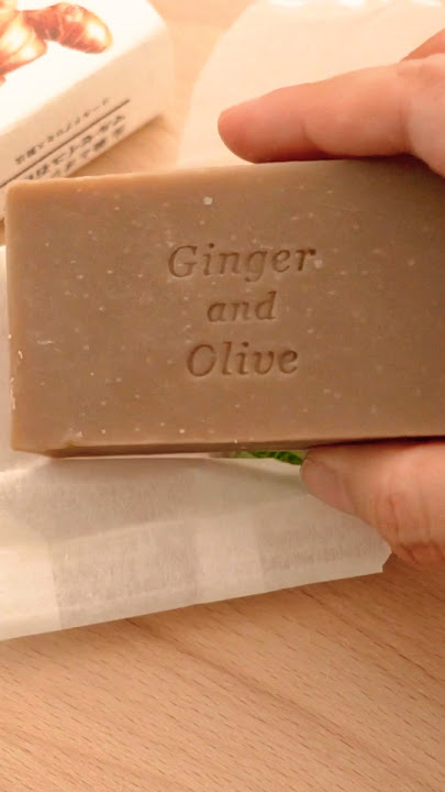 Ginger and olive soap would make you relax  #asmr #cosmetics #japan