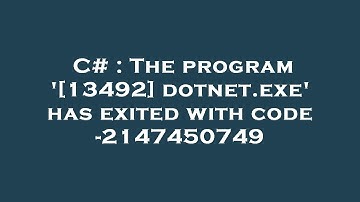 C# : The program 