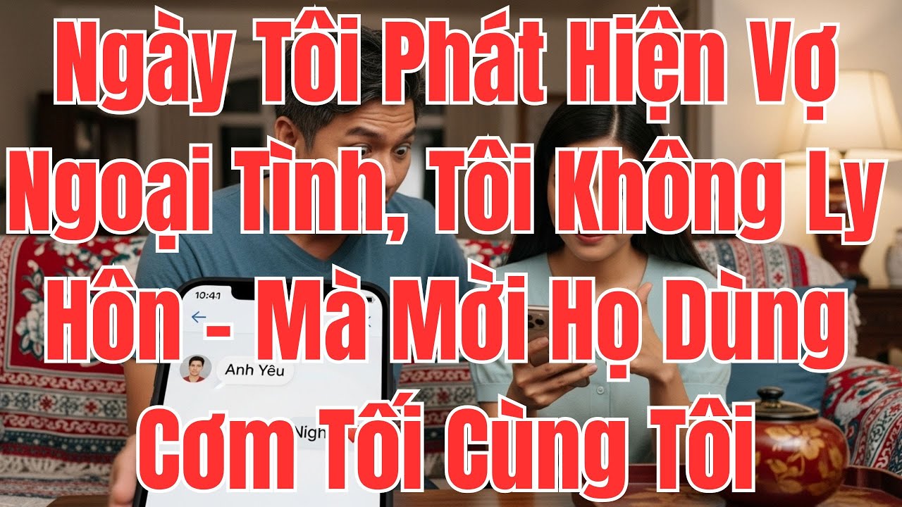 Ngày Tôi Phát Hiện Vợ Ngoại Tình, Tôi Không Ly Hôn – Mà Mời Họ Dùng Cơm Tối Cùng Tôi