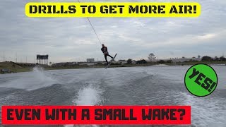 How to get more air on your wakeboard! Even with a small wake!