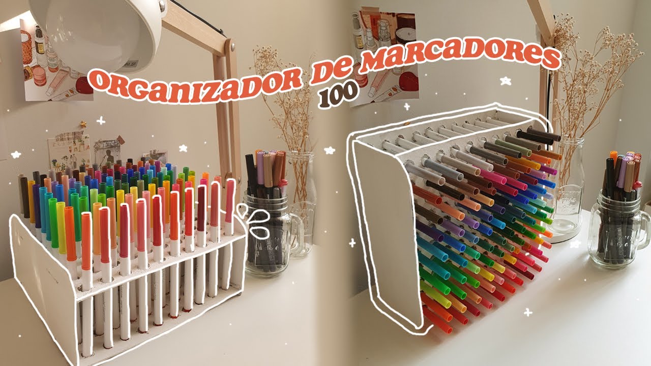 Haz tu propio organizador para marcadores o plumones - DIY | jmarylinj