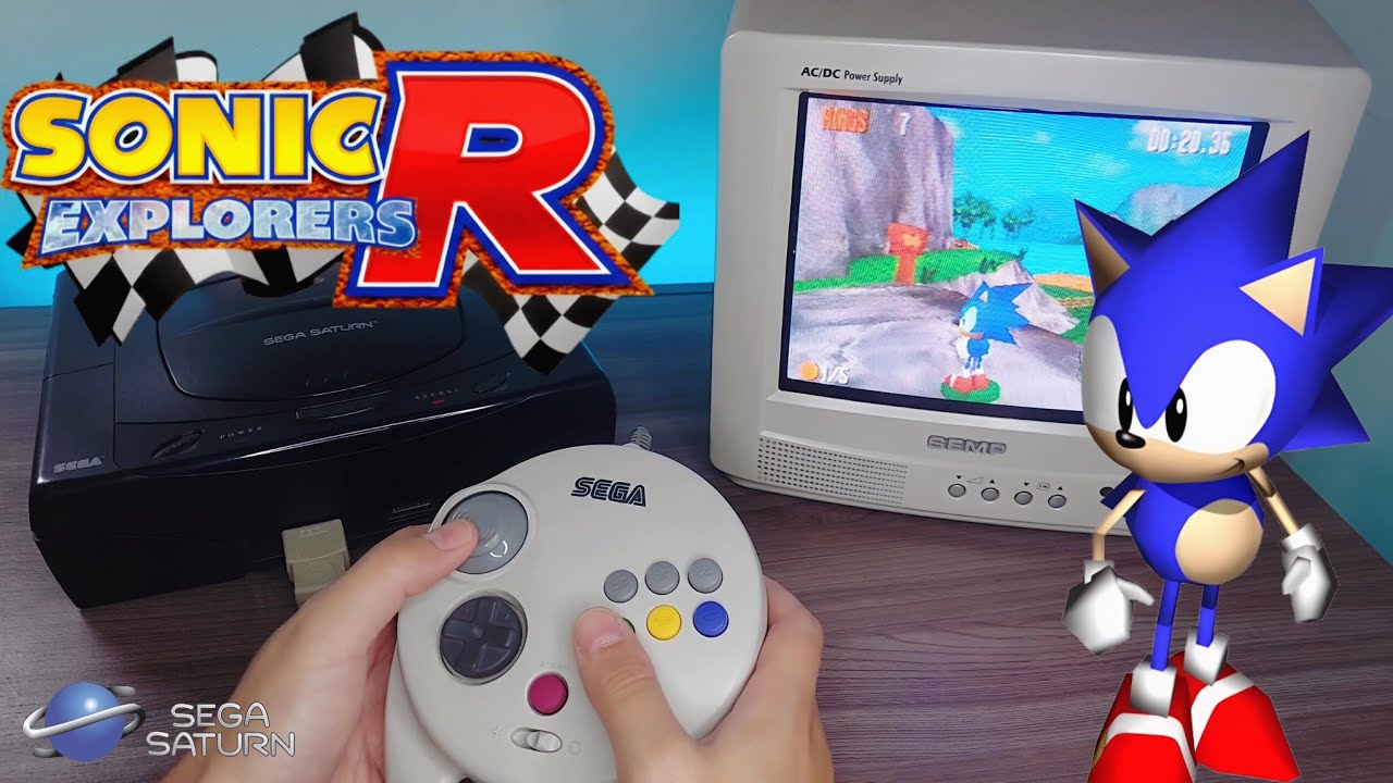 SONIC R Explorers? Sega Saturn Gameplay - CRT