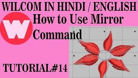 Wilcom In Hindi Tutorial 14 How to Use Mirror Command