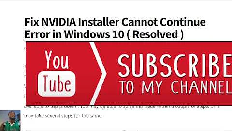 (Fixed) NVIDIA Installer Cannot Continue Error in Windows xp,7,8,8.1,10,11