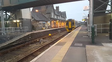 Two class 158s coupling up in machynlleth