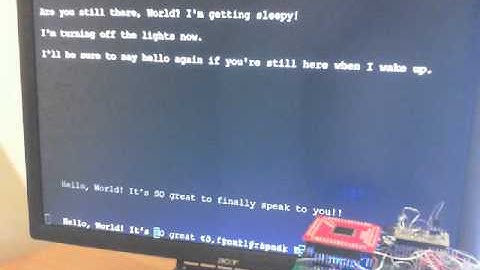 Pic32 says hello over UART via MCP2200.AVI