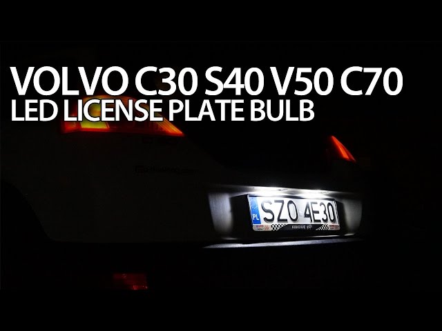 How to replace license plate C5W bulbs with LED in Volvo C30, S40, V50, C70  (tuning) 