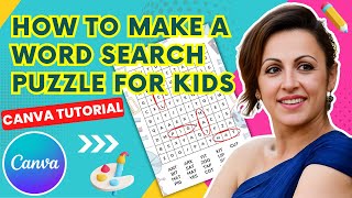 How to create a wordsearch for preschoolers on Canva for free