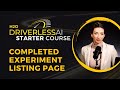 19. Completed Experiment Listing Page / DAI Starter Course