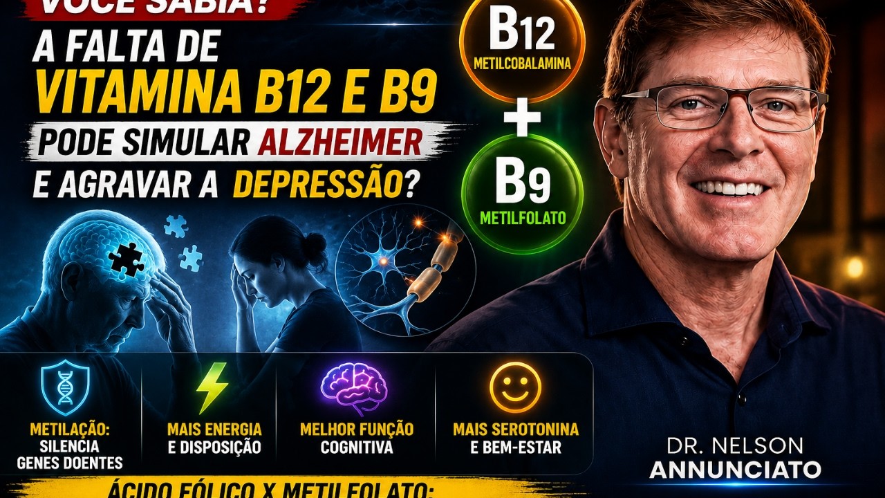 B12 e B9 na Depressão: Por que o Ácido Fólico pode ser um ERRO, a B12, pode ajudar?Nelson Annunciaro