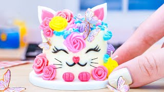 Wonderful Miniature Cat Cake Decorating Tutorials For Party - Satisfying Tiny Fondant Cake Ideas