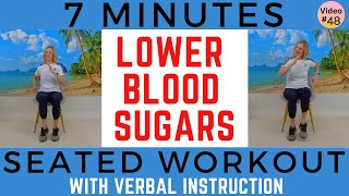 CARDIO to LOWER BLOOD SUGAR with Step by Step Instruction | CHAIR EXERCISES