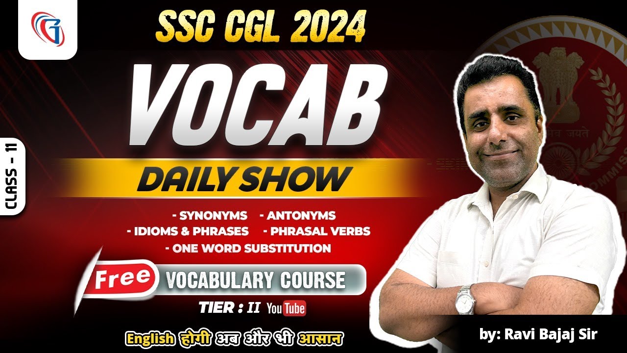 Free Vocabulary Courses by Galaxy Classes - #11 | Most Important Vocabulary for SSC CGL 2024 Tier 2