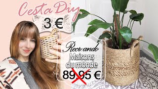 DIY CESTA con CARTON, PAPEL y YUTE|  RECREANDO| SHANTI IRENE